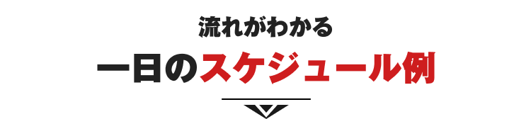 流れがわかる 一日のスケジュール例