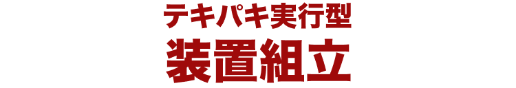 テキパキ実行型
装置組立