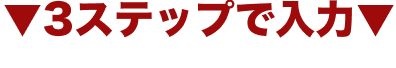 3ステップでカンタン入力