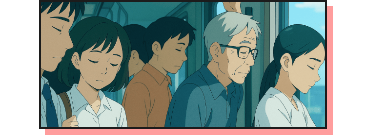 通勤電車の風景